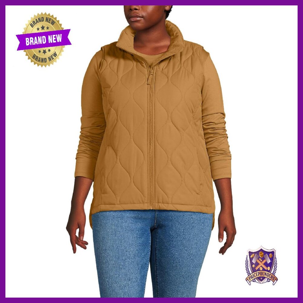 Quilted Insulated Puffer Vest, Water-Resistant Shell, Recycled Polyester